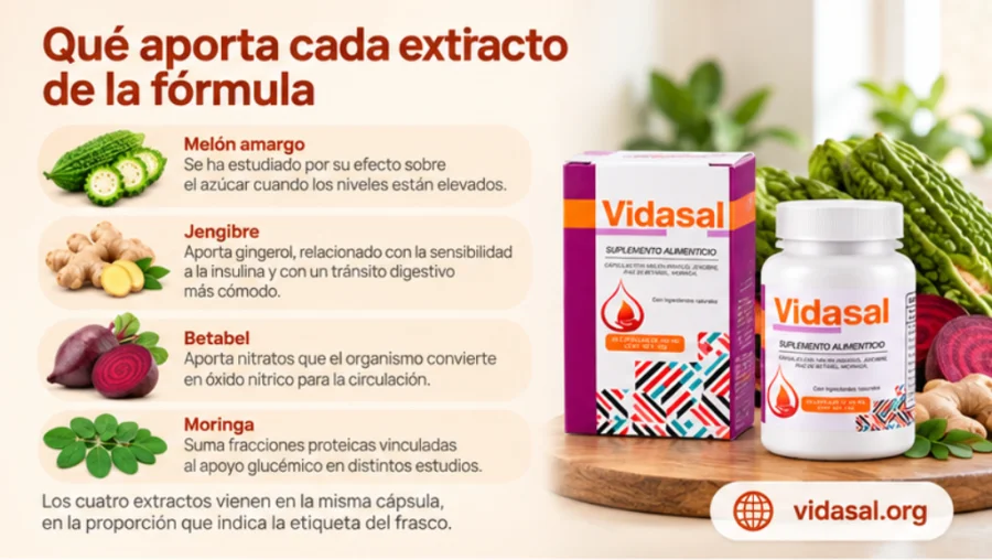 Vidasal — extractos vegetales de la fórmula