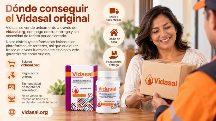 Vidasal — frasco original con envío a México